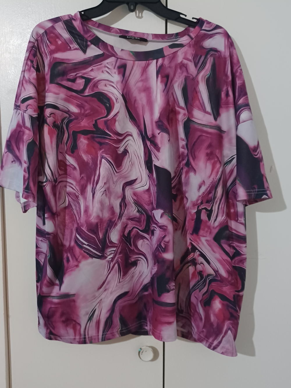Women’s Short Sleeve Tee - Pink Marble Print